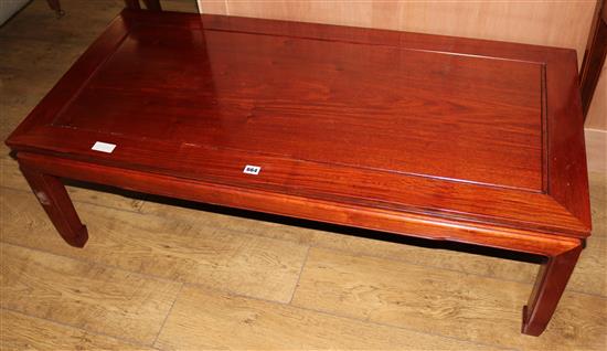 A Chinese hardwood coffee table W.128cm